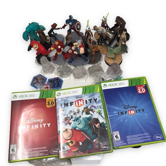 Lot of 3 Disney Infinity Xbox 360 Game PORTAL Crystals Marvel Disney Star Wars - Picture 1 of 6